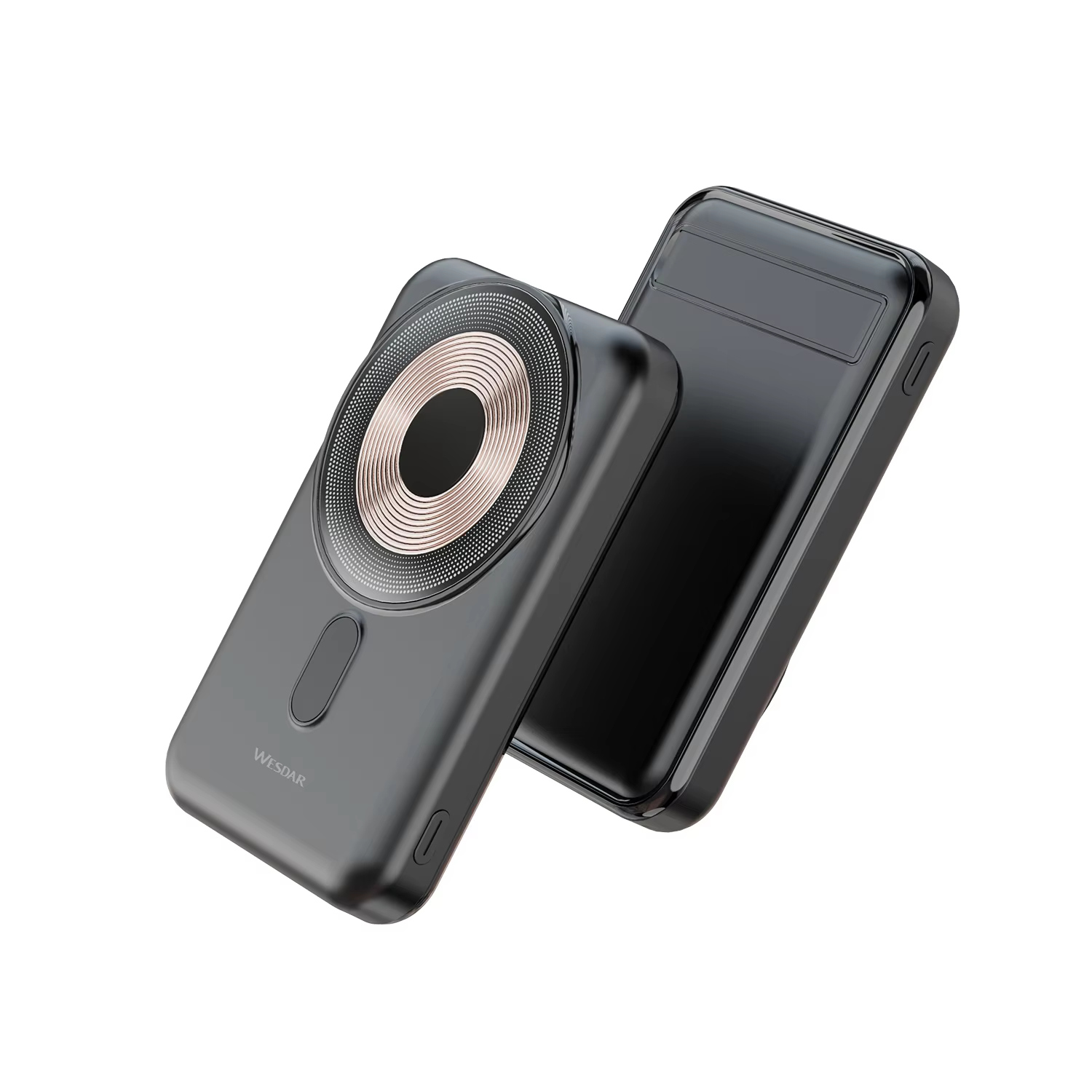 10000mah Mini Portable Type-C Power Bank with Phone Holder 2 in 1 Magnetic Wireless Fast Charging Powerbank